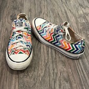 Rainbow zigzag converse